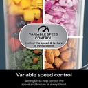 Detect Duo Power 72 Oz. 10 Speed Black Pro Blender, Single Serve Traditional Blender with Blend Sense Technology