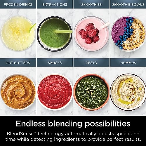 Detect Duo Power 72 Oz. 10 Speed Black Pro Blender, Single Serve Traditional Blender with Blend Sense Technology