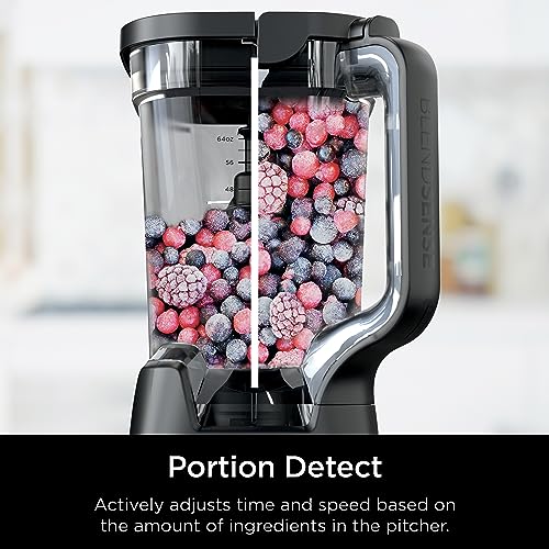 Detect Duo Power 72 Oz. 10 Speed Black Pro Blender, Single Serve Traditional Blender with Blend Sense Technology