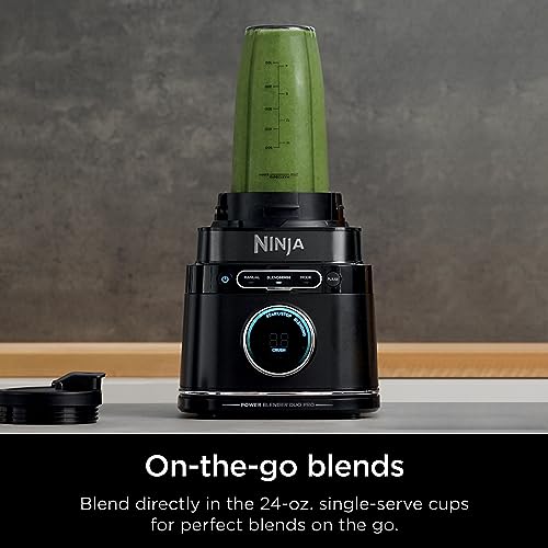 Detect Duo Power 72 Oz. 10 Speed Black Pro Blender, Single Serve Traditional Blender with Blend Sense Technology