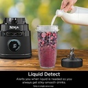 Detect Duo Power 72 Oz. 10 Speed Black Pro Blender, Single Serve Traditional Blender with Blend Sense Technology