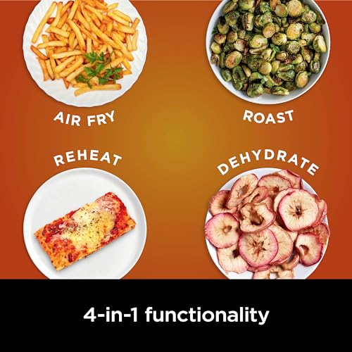 5 Qt. Black Stainless Steel Air Fryer Pro with Air Fry Roast Reheat and Dehydrate