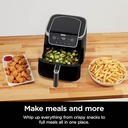 5 Qt. Black Stainless Steel Air Fryer Pro with Air Fry Roast Reheat and Dehydrate