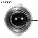 Picadora Electrica 2 L, 400 W, Triburadora De Alimentos Con 4 Cuchillas De Acero Inocidante, 2 Niveles De Velocidad. Sokany