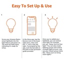 Amazon Basics - Smart A19 LED Light Bulb, 2.4 GHz Wi-Fi, 9W (Equivalent to 60W) 800LM, Works with Alexa Only, 1-Pack, Multicolor
