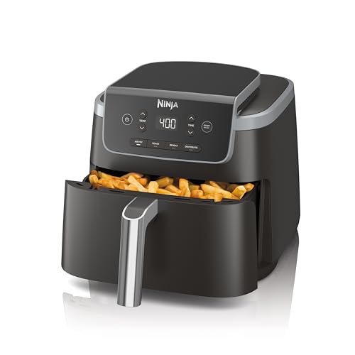 FREIDORA NINJA-5 Qt. Black Stainless Steel Air Fryer Pro with Air Fry Roast Reheat and Dehydrate