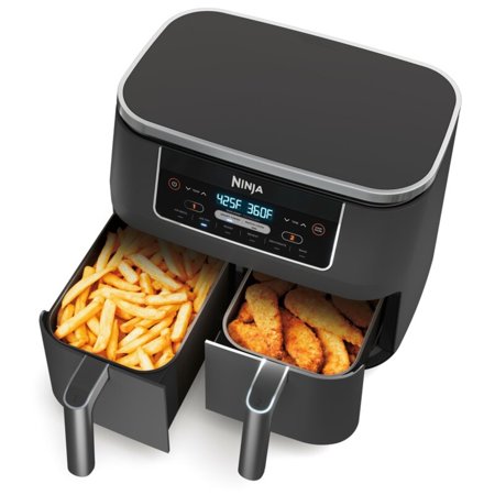 FREIDORA-NINJA Foodi 6-in-1 8 Qt. Black 2-Basket Air Fryer with DualZone Technology