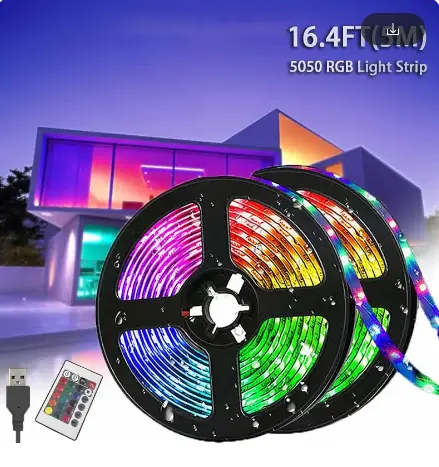 5M Led Light with USB Plug 24 Keys 5050 Multicolor RGB 