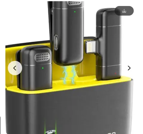 K30 Wireless Lavalier Microphone Charging Case Mic Portable Audio para Iphone 