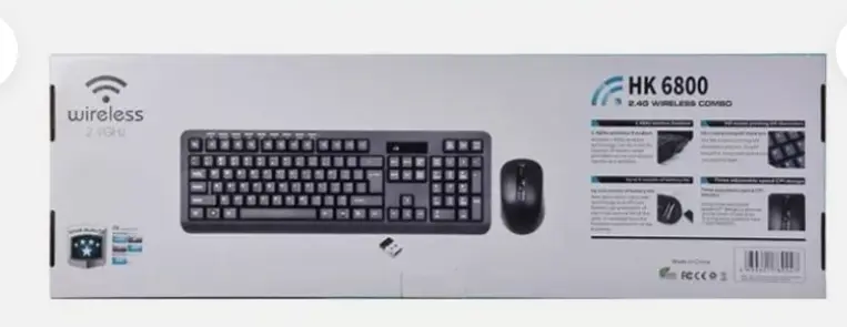WIRELESS KEYBOARD AND MOUSE SET COMBO 2.4G - HK6800 