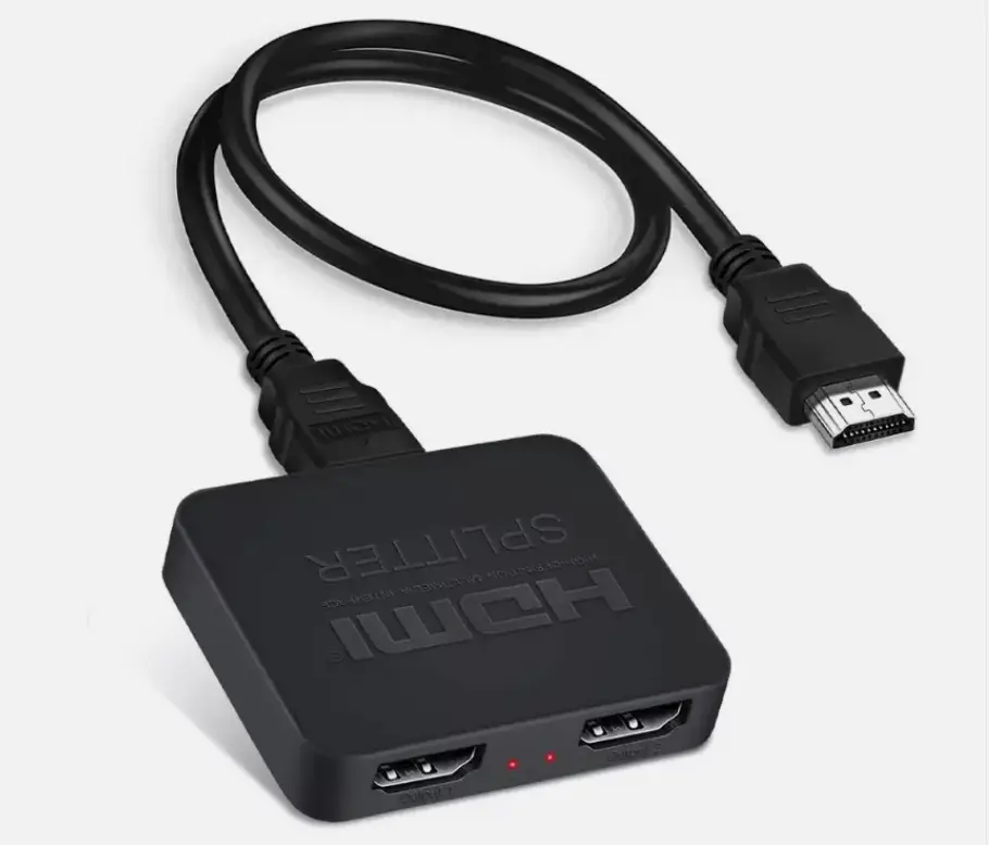 HDMI Splitter 1 In 2 Out 4K UHD HD 1080P 2-Port Repeater Splitter 