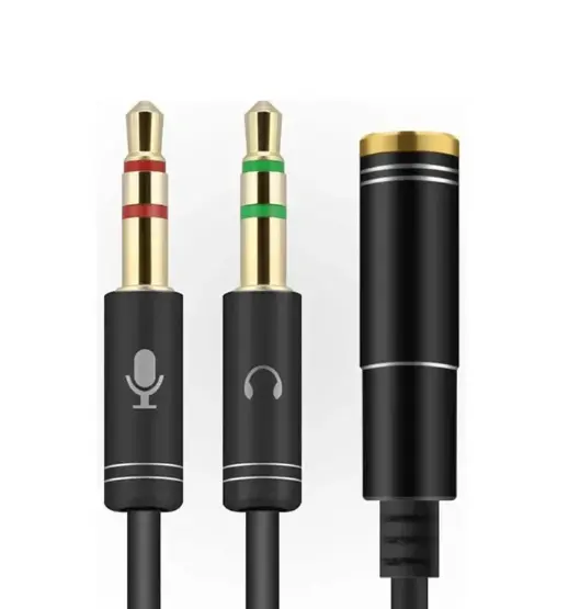 3.5mm Jack Earphones Splitter Audio Cables 1 To 2 Male Female 