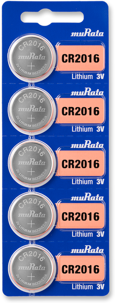 Murata CR2016 Battery 3V Lithium Coin Cell 