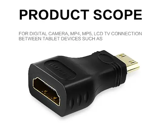 MINI HDMI MALE TO HDMI A FEMALE ADAPTER 