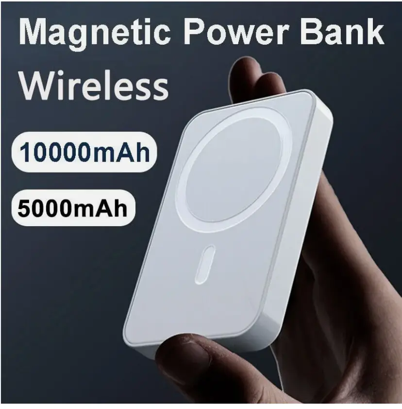 10000mAh Power Bank Magnetic Battery Pack Wireless Charger for iPhone 14/13/12 