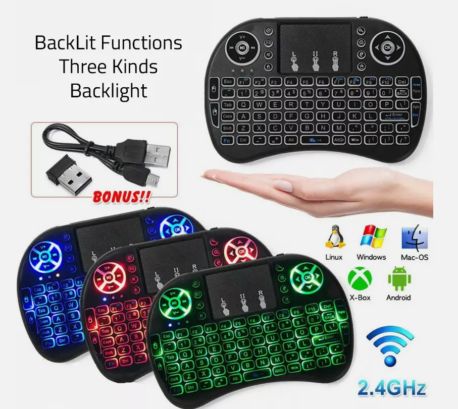 Wireless Mini Keyboard Remote Control Touchpad Smart TV Android 
