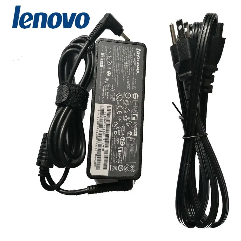 Cargador levono original 65W (Punta Fina)