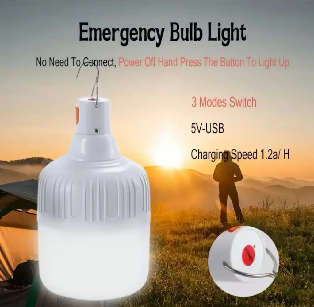 Bombillo recargable a prueba de agua  