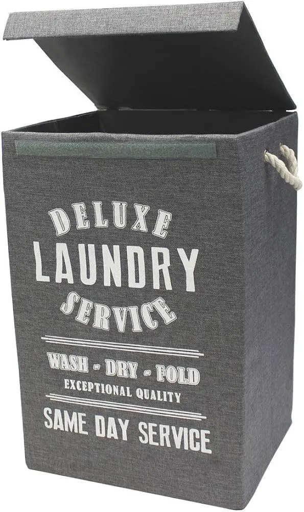 Hamper deluxe para ropa con tapa