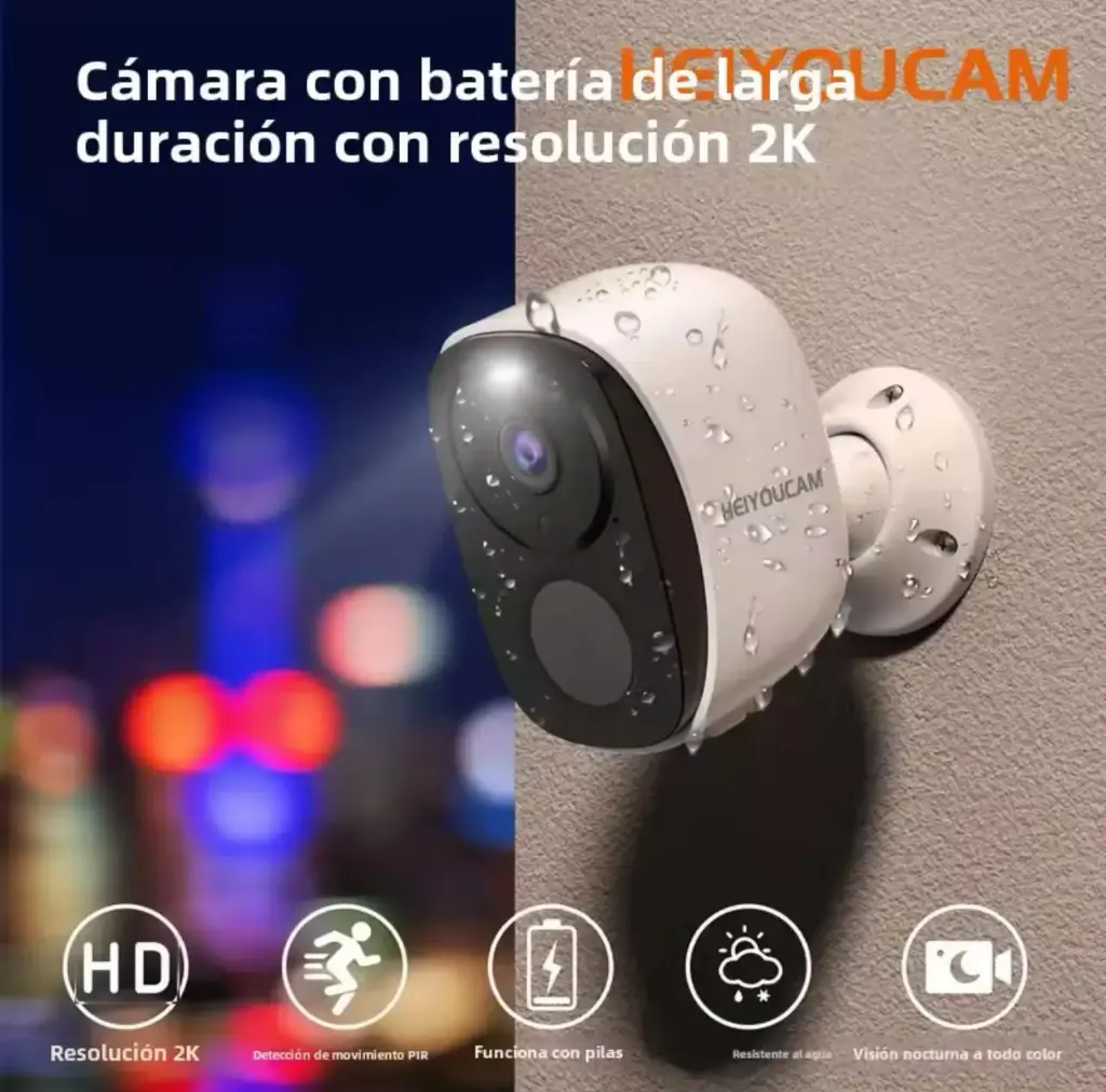 Camara wifi recargable Heiyoucam IP66