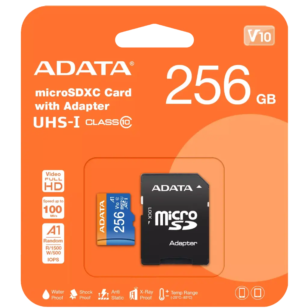 MicroSDXC Card with adapter de 256GB