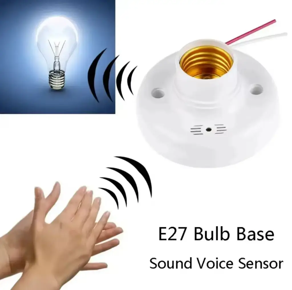 Zócalo de bombillo inteligente, control por voz  