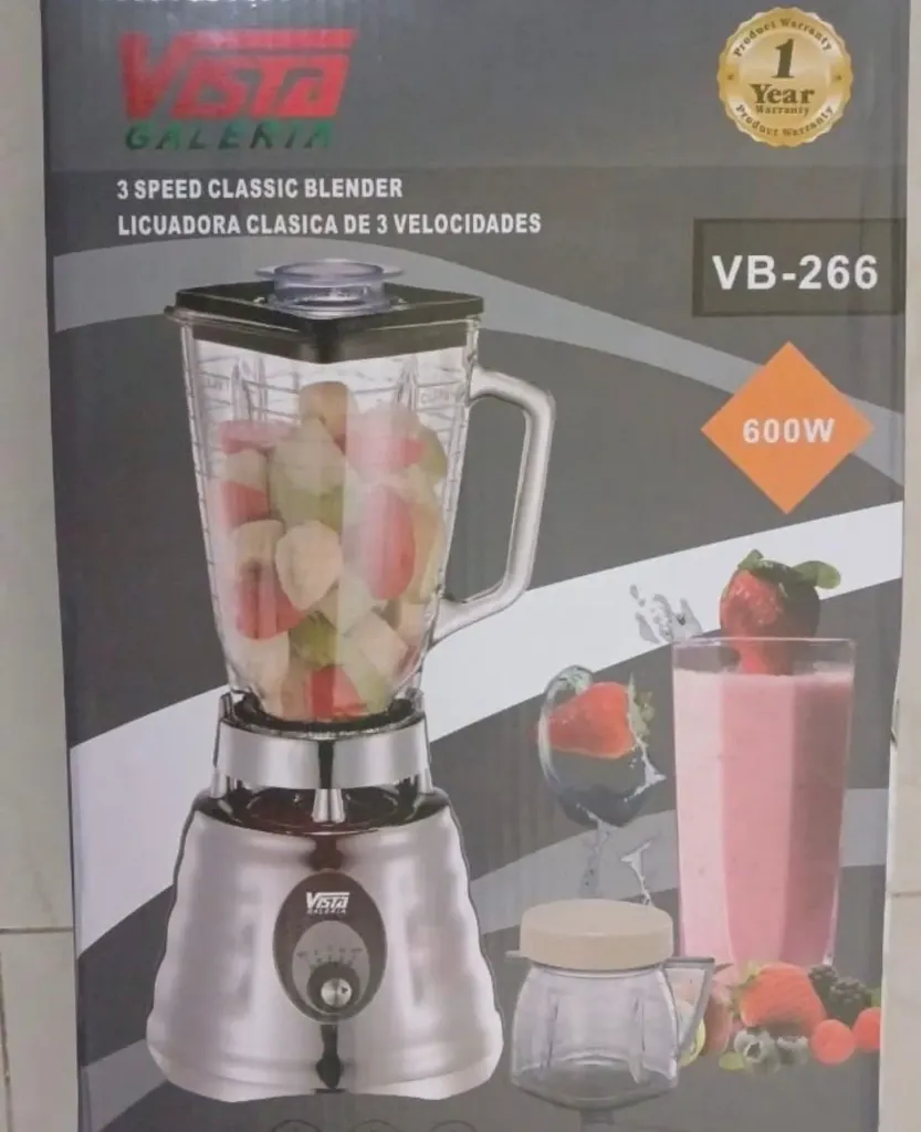 Licuadora Vista de 600W- VB266+ 2 vasos