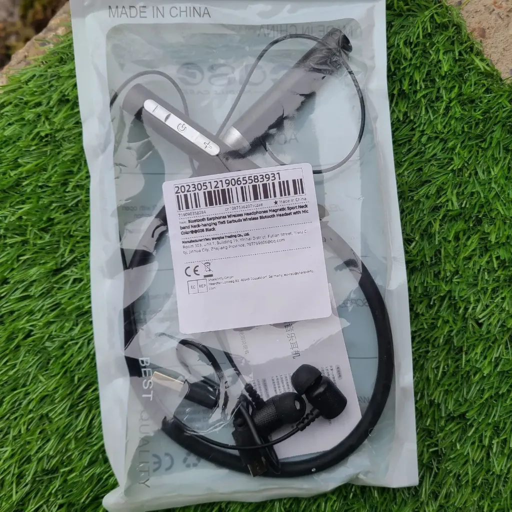 Auriculares Inalambricos con banda para el cuello de silicona