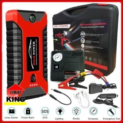 JUMP multifuncional para emergencia HIGH-POWER Jumper + inflador de aire recargable