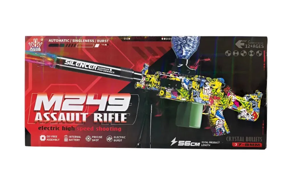 Pistola M249 ASSAULT RIFLE de hidrogel