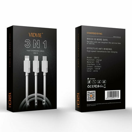 Cargador Vidvie 3 en 1