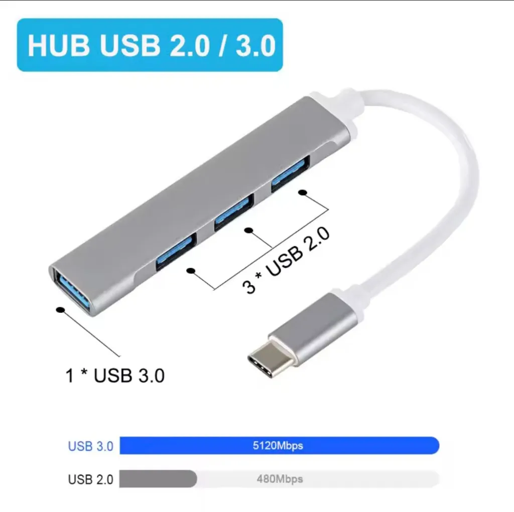 HUB USB 1 x 4 2.0 y 3.0