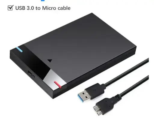 HDD Case 2.5 Inch Micro B USB 3.0Type-C Cable External Hard Drive 