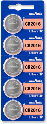 Murata CR2016 Battery 3V Lithium Coin Cell 