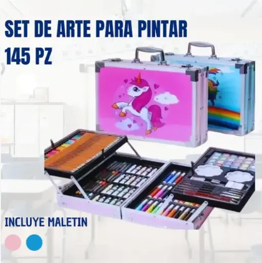 SET DE ARTE PARA PINTAR 150 PZAS UNICORNIO