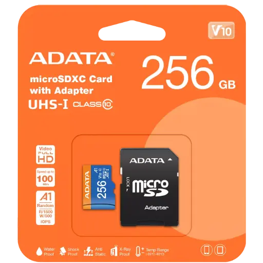 MicroSDXC Card with adapter de 256GB